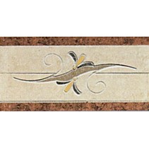 Casalgrande Padana Marte Levigato Botticino Fascia Floreale B 9,5